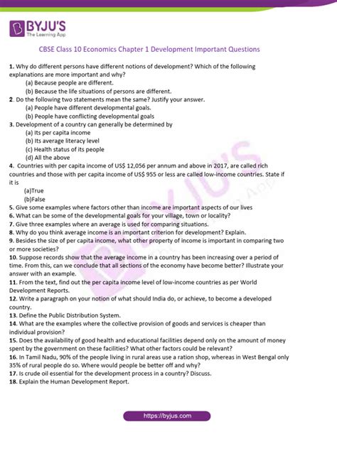 Image result for Development Class 10 Important Questions