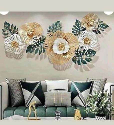 AS Handicrafts Metal Gingko Leaf Wall Hanging Flower Shape Wall Decor ...