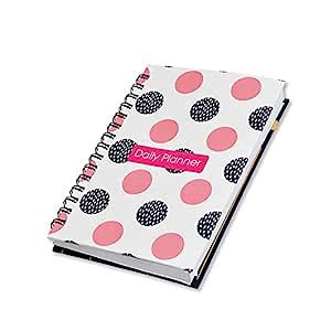 paperlla Daily Tracker Notebook Undated Planner, Hard Bound Cover with ...