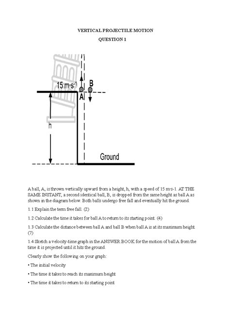 Image result for Vertical Projectile Grade 12