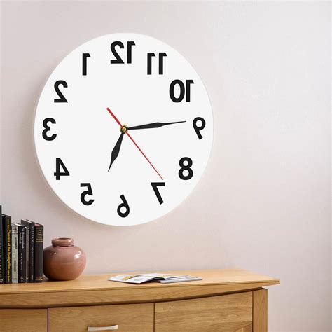 3D DIY Reverse Anti Wall Clock Modern Backwards Ti... – Grandado