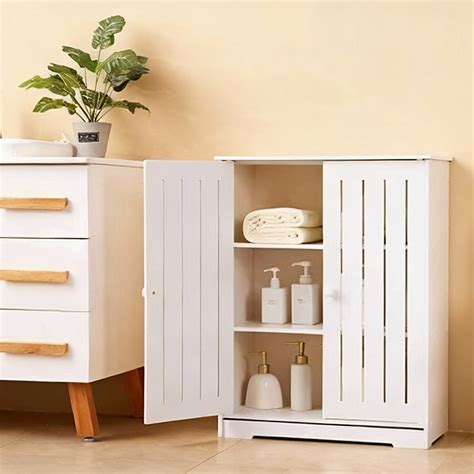Bathroom PVC Freestanding Storage Cabinet With Handle Doors By Miza ...