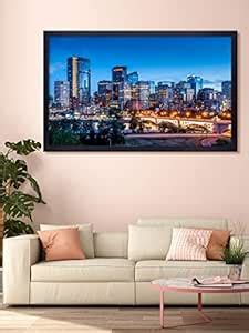 999STORE Printed Modern City Buildings and Evening Painting Wall Art ...
