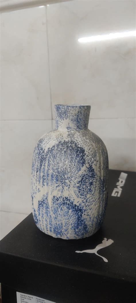 Buy The Pottery Muse Decorative Small Drum Ceramic Flower Vase - Dark ...