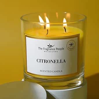 The Fragrance People Citronella Essential Oil 3-Wick Candle Natural Soy ...