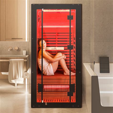 Relaxe Caldera™ Full Spectrum Infrared Sauna With Red Light Therapy Pa