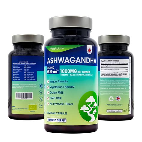 Buy Ashwagandha KSM-66® 2000mg Servings with 5% Withanolides - 30 s ...