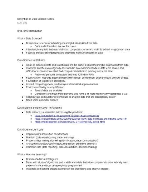 Image result for Introduction to Data Science Notes