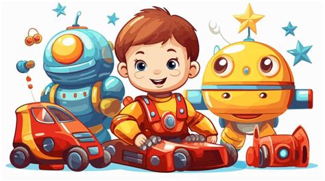 Colorful toy illustration on white background | Premium AI-generated vector