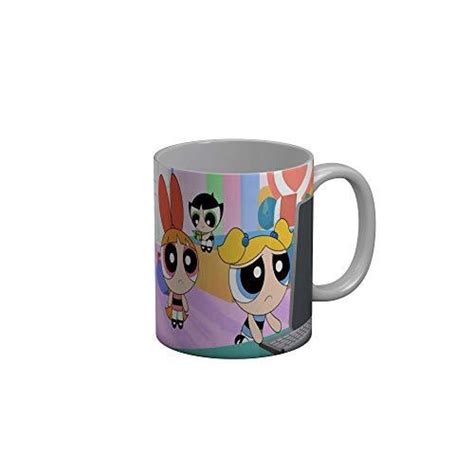 FunkyDecors The Powerpuff Girls Cartoon Ceramic Mug, 350 ML, Multicolo