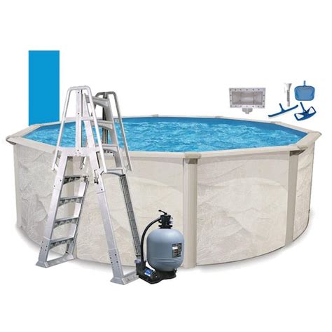 AQUARIAN 15 ft. Round Metal Wall Above Ground Swimming Pool India | Ubuy