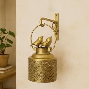 Buy pranjals house Decorative Metal Lantern with Birds Design ...