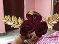 Buy CurioCity Rose Golden Hair Comb Pin Clip for Bridal Wedding Flower ...