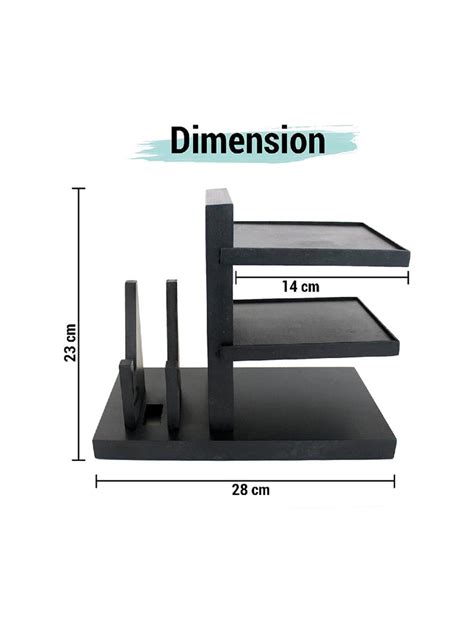 Buy | Black Wooden Pen Holder & Desk Organiser | Tied Ribbons