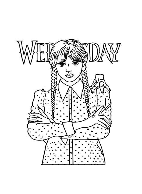 Wednesday Addams coloring pages - ColoringLib