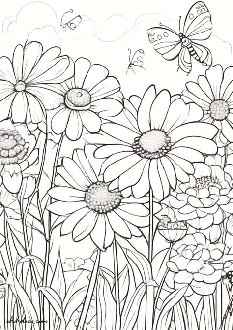 Flower Coloring Page Spring