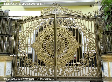 Compound Gate Metal Front Gate Design Ornamental Gate Design Wall ...