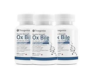 Trexgenics BILE EXTRACT 250 mg 45% Cholic acid DOUBLE STRENGTH Bile ...