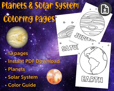 Solar System Planets For Coloring