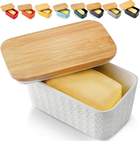 Amazon.com | Hasense Large Butter Dish with Lid for Countertop ...