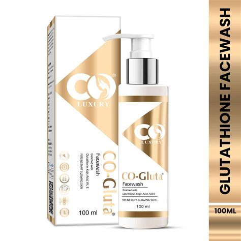 Co Luxury Gluta Face Wash with Kojic Acid, Glycolic Acid & Vitamin C ...