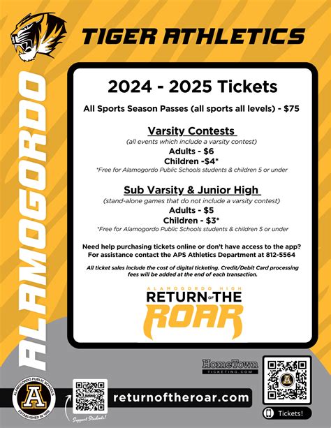 Athletic Tickets | Alamogordo Public Schools
