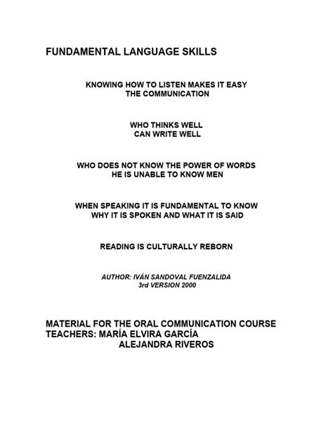 Image result for Language Skills Quick Reference Guide