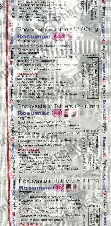 Rosumac 40 MG Tablet (10): Uses, Side Effects, Price & Dosage | PharmEasy
