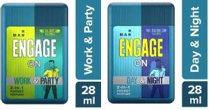 Buy Engage ON 2-in-1 Work & Party + Day & Night 28ml (Combo) Perfume ...