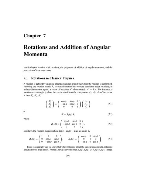 Quantum Mechanics Concepts and Applications 7- Rotations and Addition ...