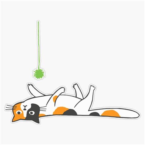 Buy Leyland Designs Funny Bored Calico Kitty Cat Sticker Outdoor Rated ...