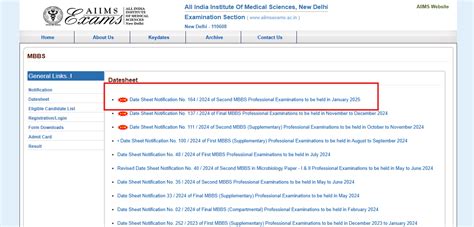 AIIMS 2nd MBBS professional exam date sheet released: Check complete ...