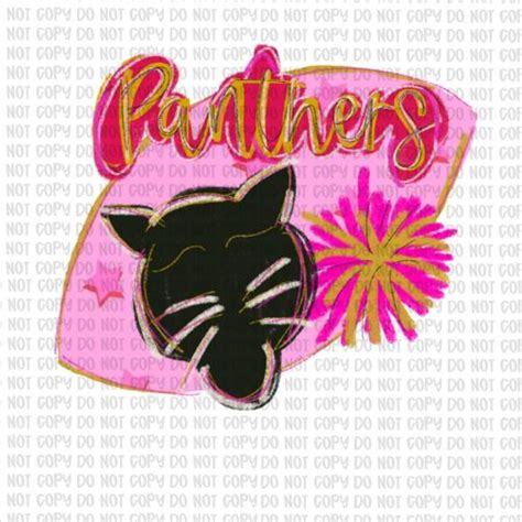 Buy Panthers PNG | Cute School Mascot Sublimation Design | Spirit Wear ...