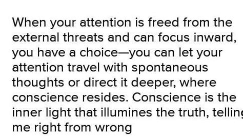 how do you to listening to your righteous conscience - Brainly.in
