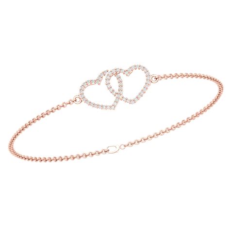 Pave Duo Heart Diamond Bracelet – WhiteCut Diamonds