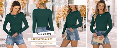 ANRABESS Women Long Sleeve Shirts Rib Knit Slim Fit Tops Basic Tee 2025 Fall Outfits Casual T-Shirt
