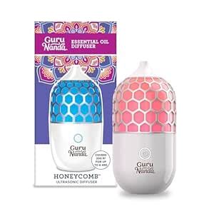 GuruNanda Essential Oil Diffuser- 90ml Honeycomb Aromatherapy ...