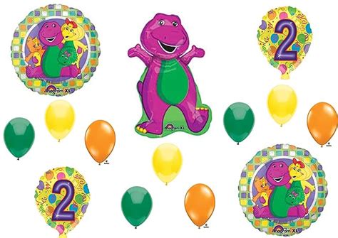 BARNEY 2nd BIRTHDAY PARTY Balloons Decorations Supplies Baby Bop (MULTI ...