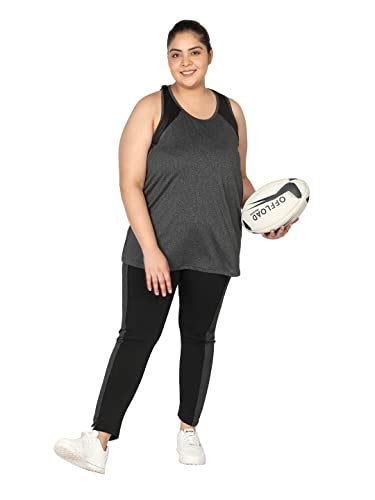 Buy CHKOKKO Women Plus Size Gym Tank Tops Sleeveless Sports Vest Anthra ...