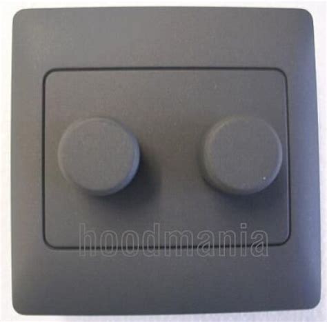 Graphite Grey Double Dimmer Switch - 2 Gang 2 Way India | Ubuy