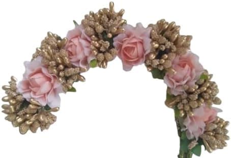 Gold & Pink Rose | Hair Accessories For Women's & Girls -Stylish Pink ...