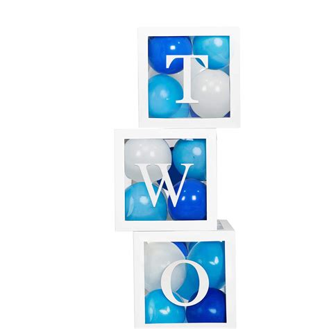 Buy Two Birthday Balloon Boxes for Party Decorations,2nd Birthday ...