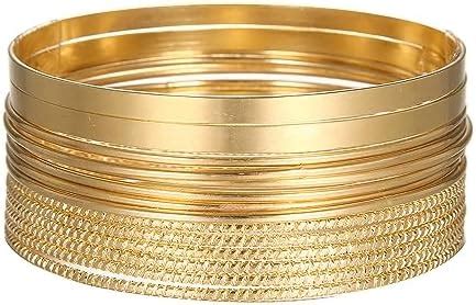 Shining Diva Fashion Latest Stylish Set of 14 Gold Plated Bracelets ...