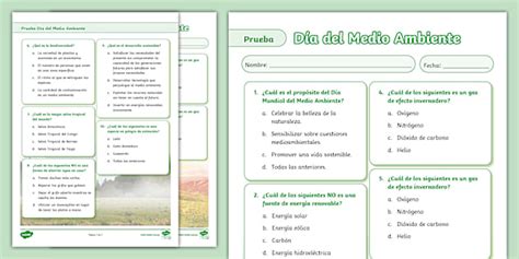 Prueba: Día del Medio Ambiente | Recursos Twinkl