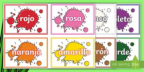 Editable Spanish Colours Word Cards (teacher made) - Twinkl
