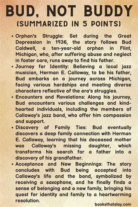 Bud, Not Buddy Summary and Key Themes