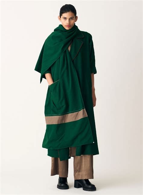 Notch Collar Trench Scarf Set – NETE.IN