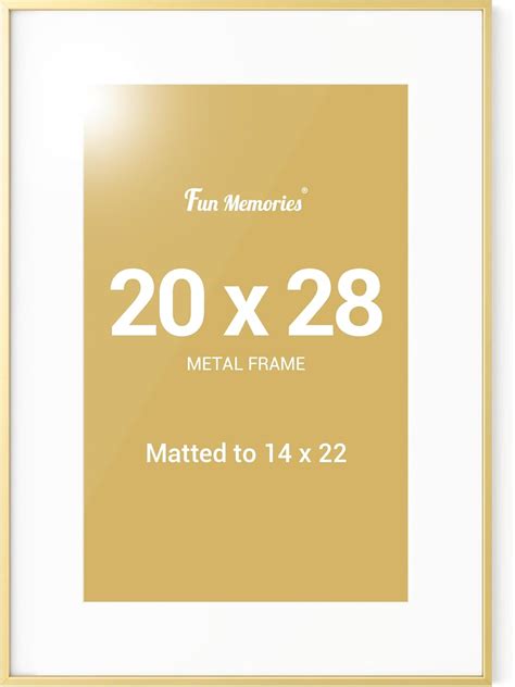 Amazon.com - Fun Memories 20x28 Picture Frame Gold,Metal 20x28 Poster ...