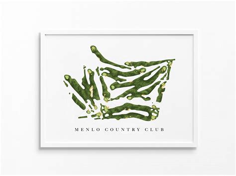 Menlo Country Club Woodside CA Golf Course Map Golfer - Etsy