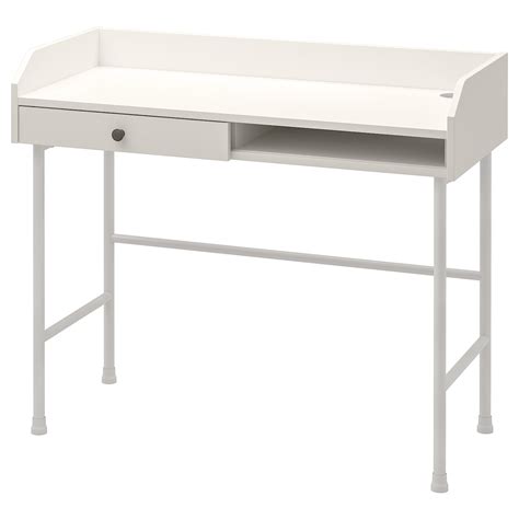 HAUGA desk, white, 100x45 cm (393/8x177/8") - IKEA